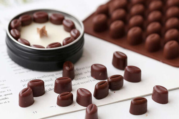 Grão de café com chocolate